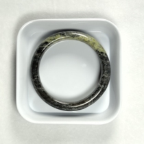 Lantian jade bracelet black ink jade river flower bracelet large and small ring mouth Shaanxi Xian Lantian jade