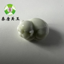 Shaanxi Xian natural blue field jade pendant pendant zodiac pig small pendant with certificate