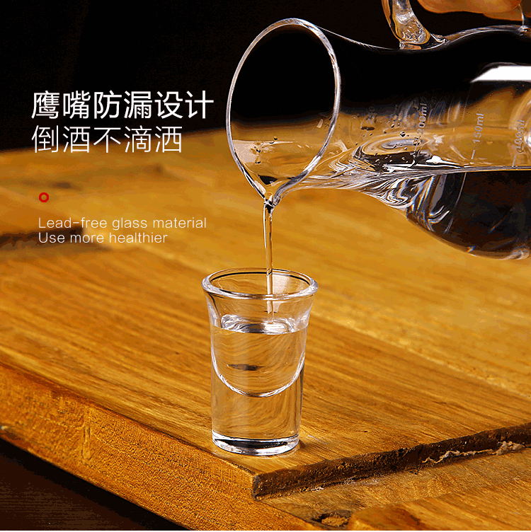 Rượu vang decanter rượu vang decanter hộ gia đình bình rượu không chì thủy tinh trắng rượu vang bộ quà tặng rượu vang chén uống rượu