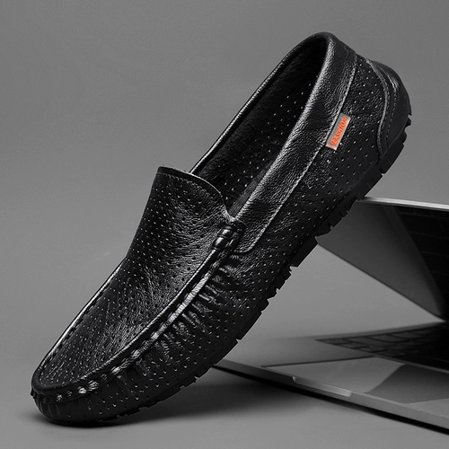 潮仁区 Летние дышащие универсальные трендовые туфли для отдыха, из натуральной кожи