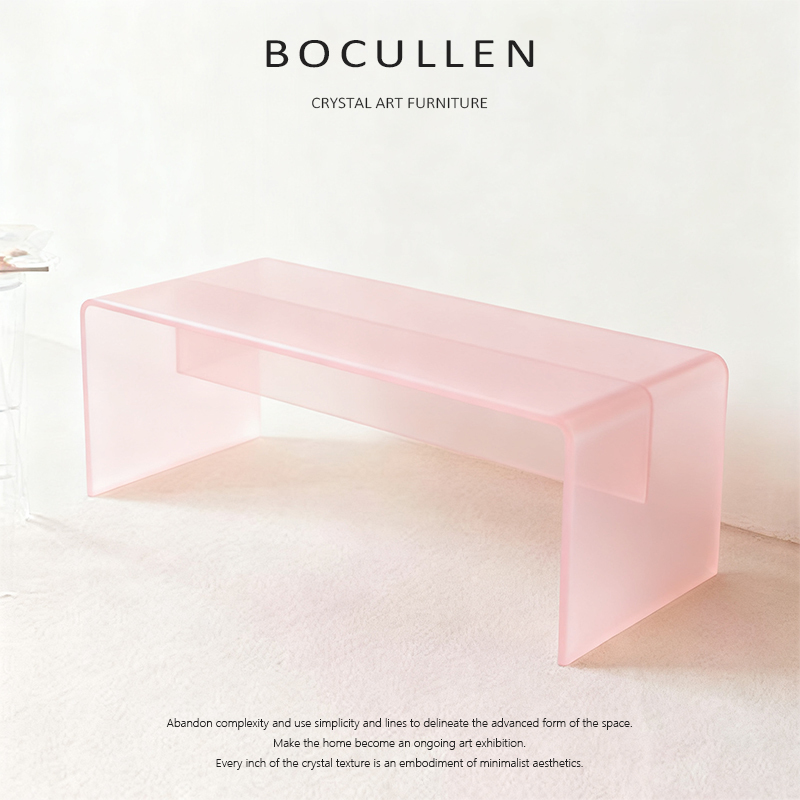 Designer Transparent Acrylic Bench, Modern and Simple, Jelly Color, ins Style, Home Creative Leisure Shoe-Changing Bench