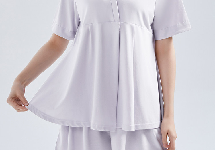 歌美姿孕妇睡衣短袖夏季孕期产前莫代尔月子服哺乳家居服胸垫套装 — 36