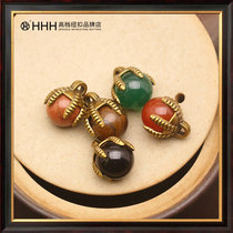 HHH upscale jade button natural jewel retro qipao handmade linchcoat buttoned with jersey and donts buttons