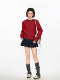 Red New Year's Round Neck Pullover Knitted Sweater Women's Autumn and Winter Thickened Small Tops 2025 New Style