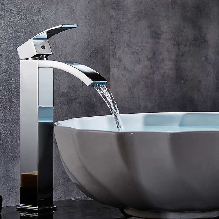 Cold and hot tap terrace pelvic floor pelvic floor basin hung wall type washbasin small waterfall tap low and low