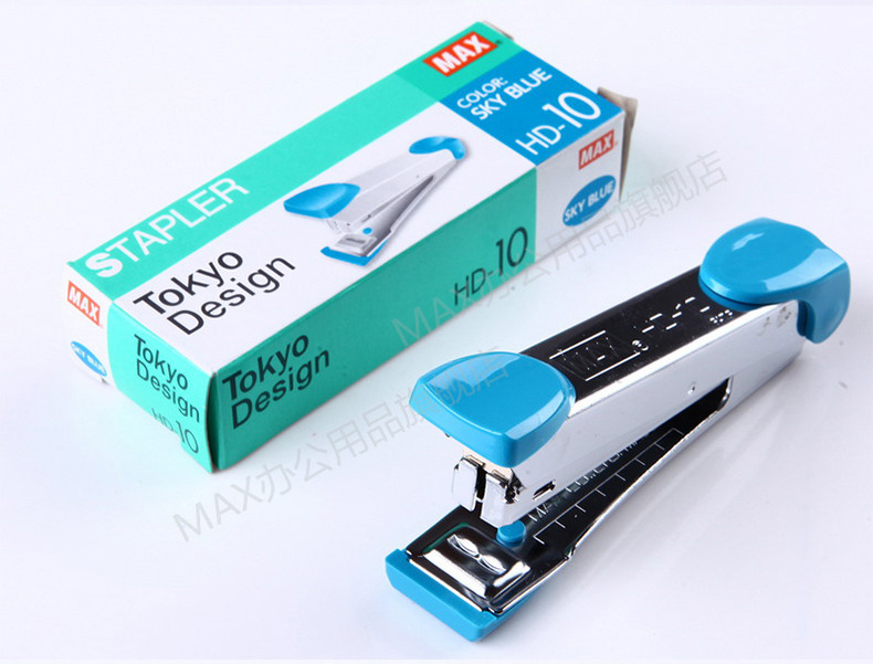 迷你订书机 办公日本max美克司标准型进口订书器带起钉器HD-10