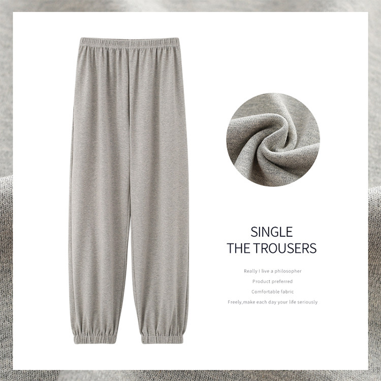 Finnten Flower Sleeping Pants Lady Long Pants Autumn Winter Pure Cotton Loose Casual Large Size Total Cotton Thin style Home Pants External Wear