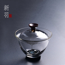 Reviewing Emperor Blue Sequin Glass Three Cong Bowl Kung Fu Tea House Tea Bowl Chee Tea Cup Tea Maker