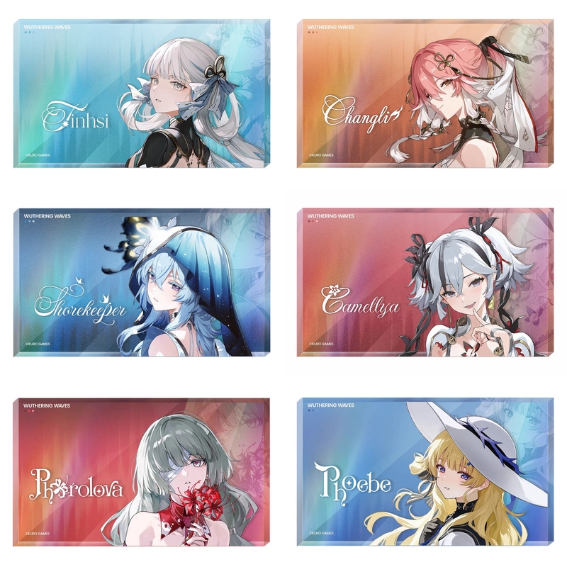 Officially Licensed Wuthering Waves Themed Acrylic Figurines: Jinxi, Changli, Guardian of the Shore, Chun, Fei, Fruolo