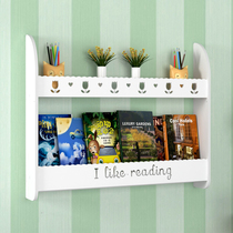 Headboard Bookcase Wall Wall-mounted Childrens Book Shelf Simple Wall-mounted Wall Free-To-Punch Containing Decorative Shelf Storage Racks