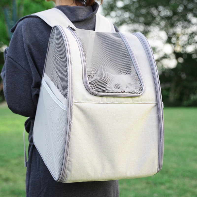 Lightweight cat bag to go out portable cat backpack pet travel backpack summer breathable cat bag to carry dog