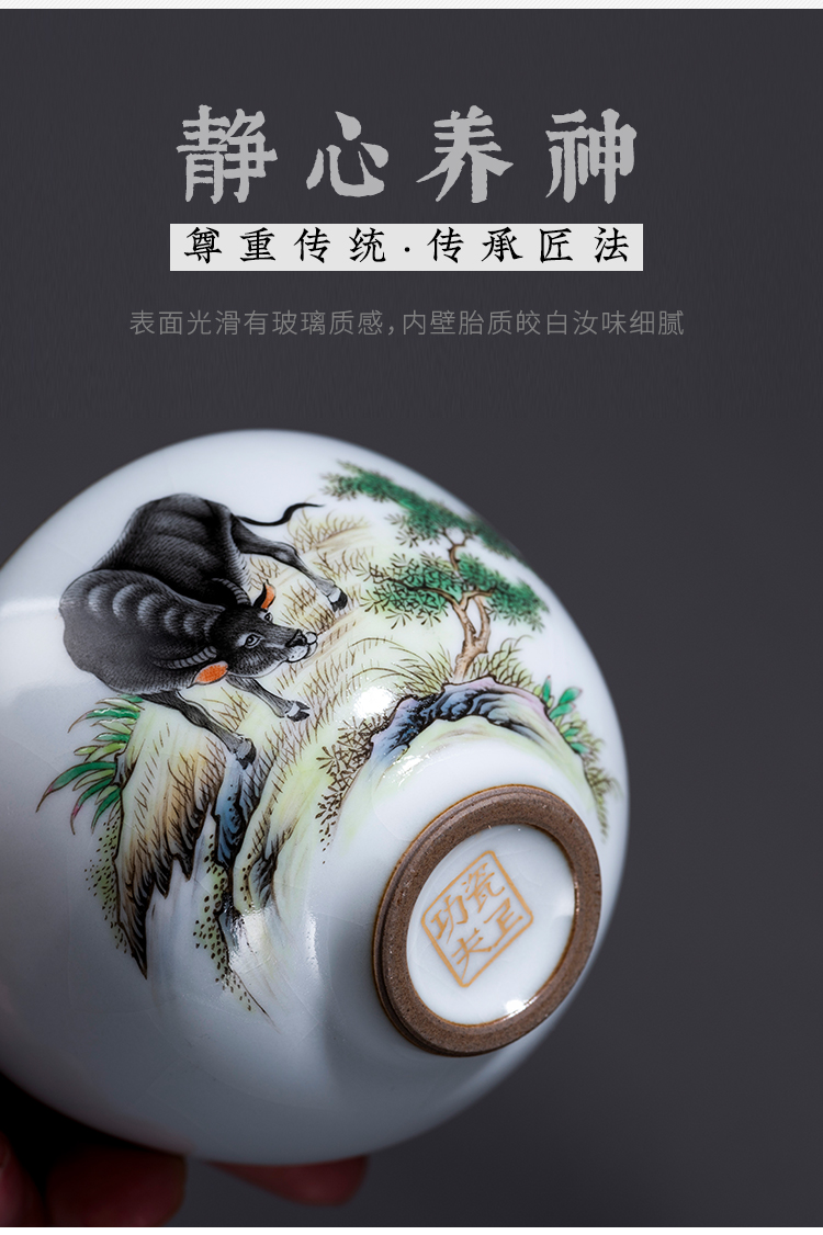 Porcelain ceramics on kung fu ru up market metrix who cup single jingdezhen Porcelain cups a piece of tea cups of kung fu tea set
