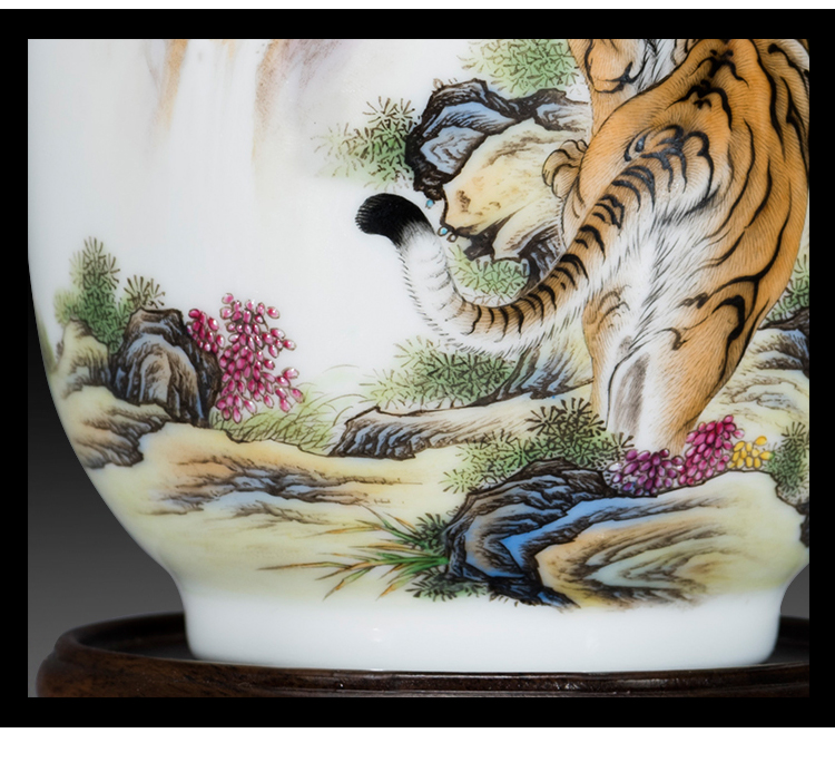 Jingdezhen hand - made colored enamel handle cup roars of nights ceramic cup office cup cup custom boss