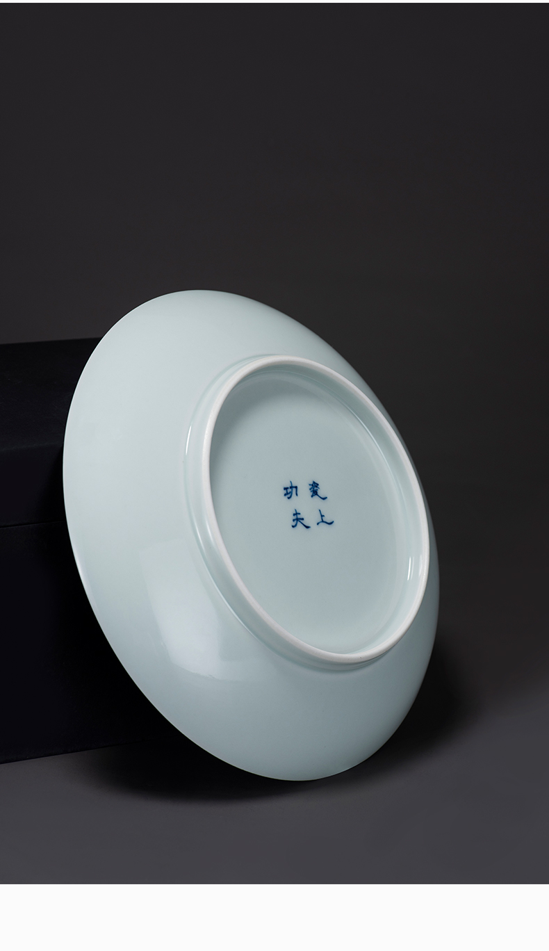 Kung fu tea set on the porcelain jingdezhen ceramic tea tray parts hand - made lion sea of blue and white porcelain kettle plutus flexibly