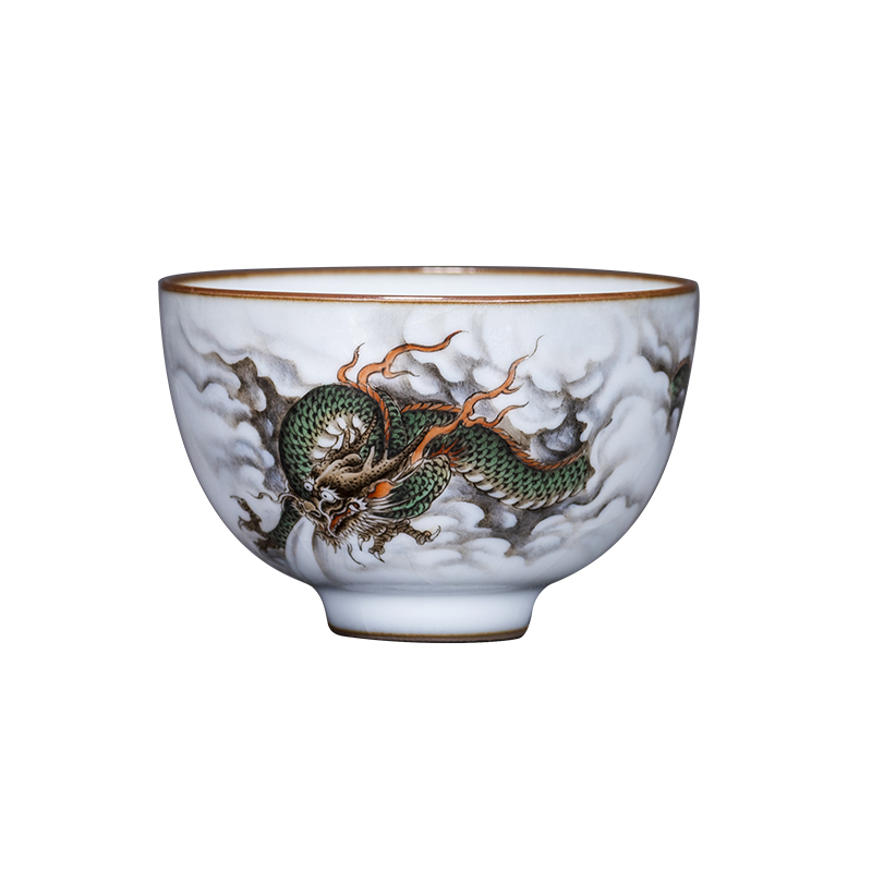 Jingdezhen ru up market metrix who tea cup longhu ceramics single CPU manual sample tea cup, cup your porcelain kunfu tea tea set