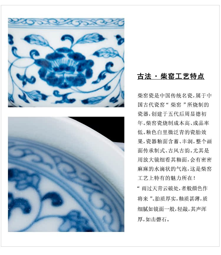 Jingdezhen blue and white maintain tea machine manual hand - made all three to make tea tureen tea cups large single porcelain bowl