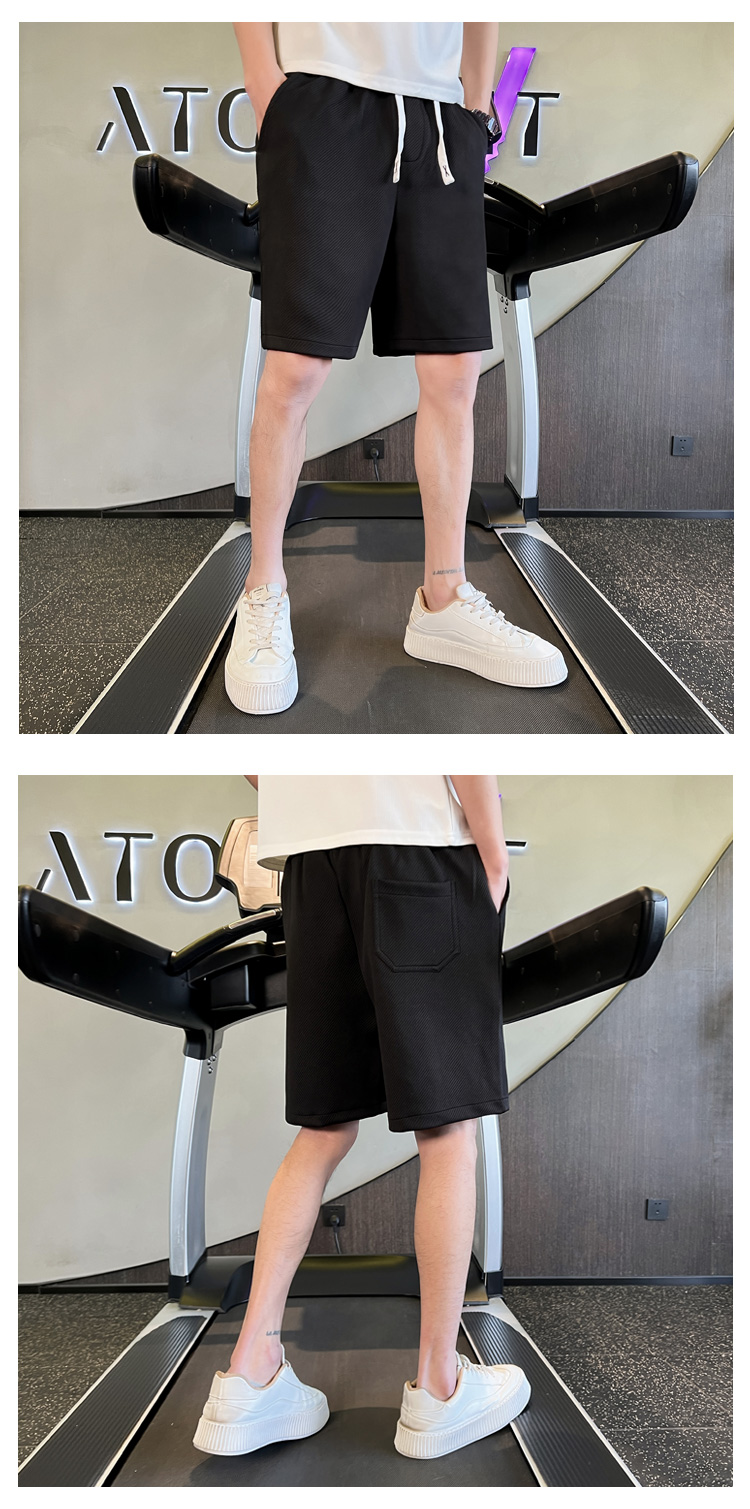 Shorts verdi in twill da uomo estate 2023, nuovi pantaloni pentagonali casual e sportivi, pantaloni da spiaggia alla moda per uomo_voghion.com