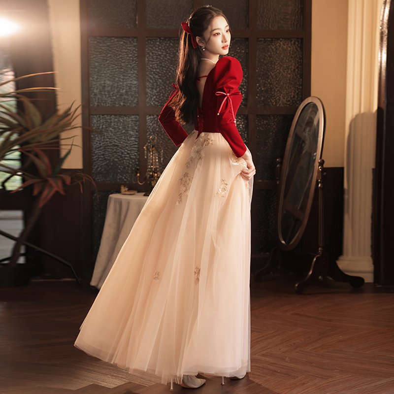 Genuine evening dress, long sleeve, suitable for teen Genuine evening dress, long sleeve, suitable for teen