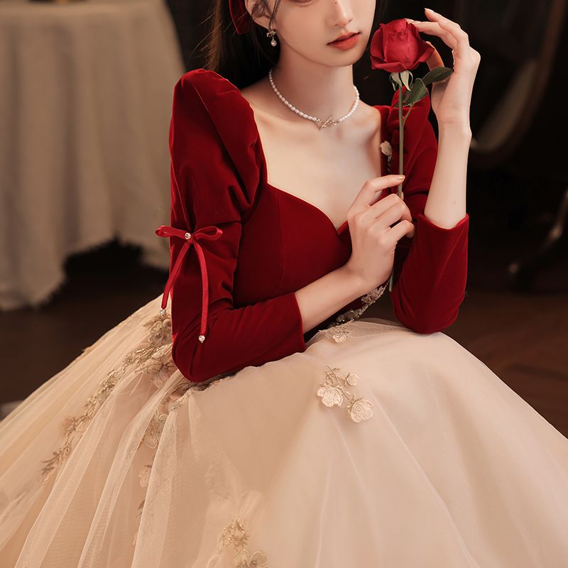 Genuine evening dress, long sleeve, suitable for teen Genuine evening dress, long sleeve, suitable for teen