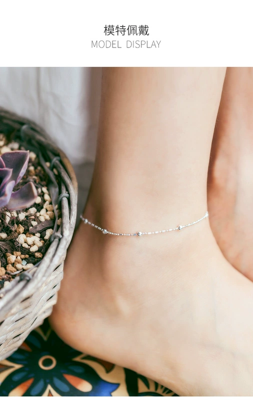 Vòng chân bạc 925 sterling nữ phiên bản Hàn Quốc đơn giản của Sen sinh viên chuỗi chân gợi cảm 2019 năm nay của vòng đời chuyển vòng chân vòng đeo chân nữ