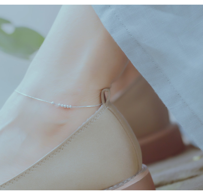 Vòng chân nữ đơn giản bằng bạc 925 sterling nữ sinh viên Hàn Quốc năm nay chuyển vòng chân Zhusen 2019 chuỗi chân gợi cảm vòng chân