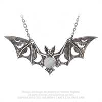Alchemy Gothic British A brand official authentic Gothic moon bat necklace LUNAECA (P922)