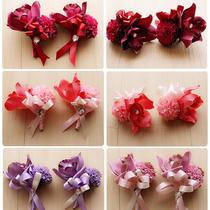 Korean bridegroom bride corsage wedding supplies brooch brooch best man bridesmaid wedding sister group corsage Brother Group