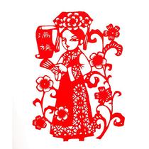 Minority engraved paper finished hand-cut paper can be sent electronic manuscript Chinese style paper-cut pattern
