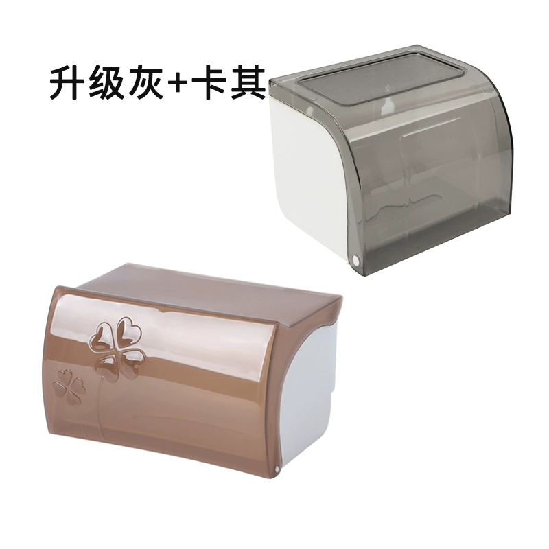 Hộp giấy cuộn phòng tắm hộ gia đình treo tường punch-free sáng tạo chống thấm nước giấy vệ sinh giá treo khăn tắm giấy cuộn ống hộp đựng khăn giấy sang trọng 