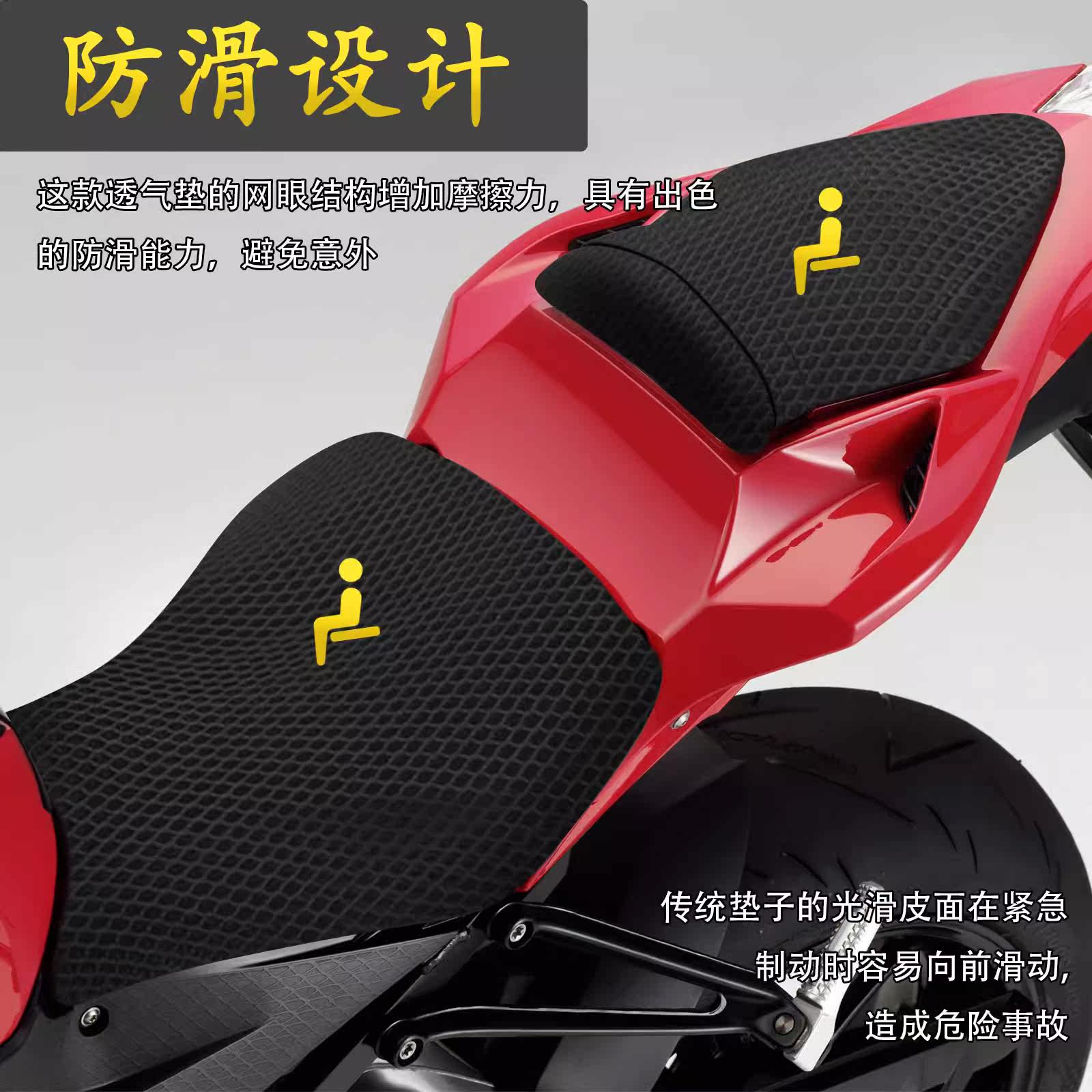 Углеродного волокна бумаги 适用于宝马bmw s1000rr 改装坐垫套座套3d蜂窝网防晒隔热网坐垫套