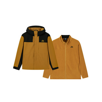 361 Degrees Authentic Men's Clothing 2025 Winter New Three-In-One Jacket Men's Sportswear Fleece-Lined Windbreaker 55Z543605