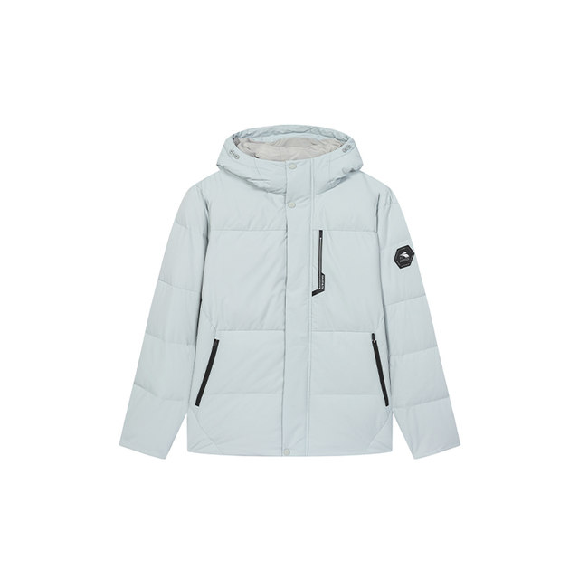 361 Degrees Men's Hooded down Jacket Water-Repellent New Product 2025 Winter Sportswear Rain Screen Jacket 55Z544314N