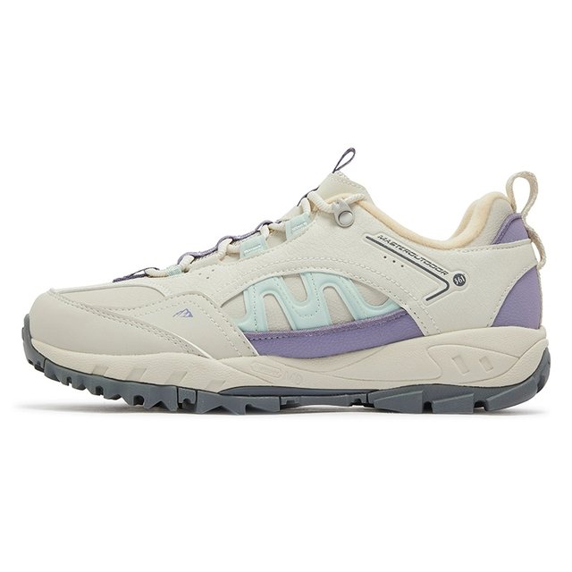 361 Women's Leather Hiking Shoes New Product 2024 Winter Non-Slip Hiking Shoes Women's Velvet Lining Sports Shoes 582443310