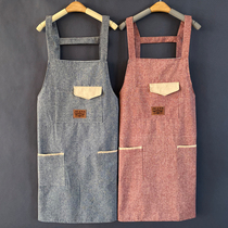 Household kitchen apron waterproof and oil-proof female fashion Korean cooking waist adult work clothes custom logo printing