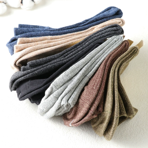 Мужские демисезонные носки, хлопковые дезодорированные однотонные гольфы, впитывают пот и запах