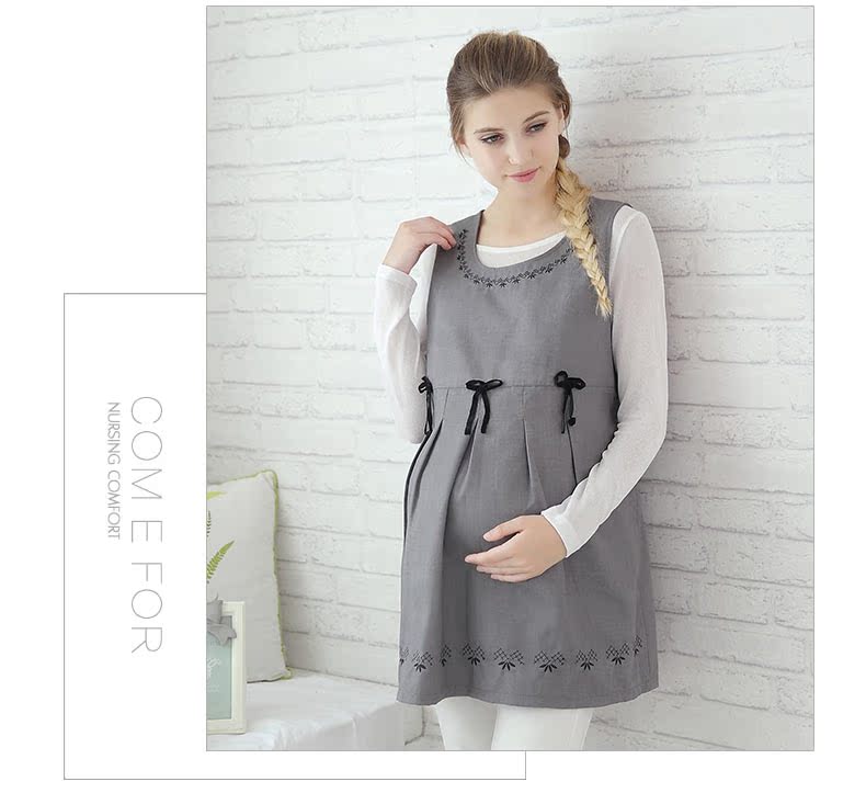 Tim hương bức xạ phù hợp với bà bầu chính hãng mang thai công việc máy tính vest váy tạp dề bốn mùa áo hè chống bức xạ cho bà bầu