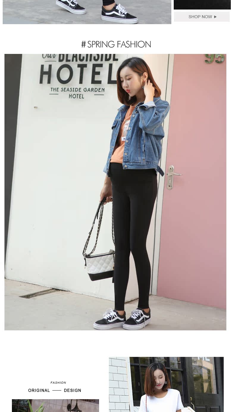 Bà bầu quần legging mùa thu 2018 mới mặc nâng bụng cho bà bầu Quần mùa thu và mẫu mùa đông cho bà bầu quần mùa thu size lớn quần bầu lửng