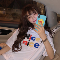 Large size 2020 new womens short sleeve T-shirt summer Tide brand ins Super fire bf loose top Net red half sleeve body shirt