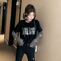 Large size short sleeve t-shirt women loose European goods 2020 Summer new net red with the same mid-length T-shirt ins Tide brand clothes