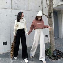 Autumn and winter 2021 New golden velvet loose casual straight high waist