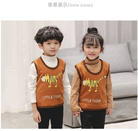 Quần áo trẻ sơ sinh áo ấm cho bé Áo lót bảo vệ bụng đồ lót bé trai và bé gái cộng với áo nhung độn vai vest mùa thu áo quần trẻ em