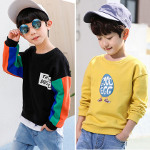 Boy long sleeve T-shirt 2021 new childrens spring and autumn slim Chinese girls round collar jersey girls bottom blouse