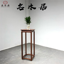 Famous Wood Iron Power Wood Chinese Solid Wood Flower Shelf Antique Chinese Classical Balcony Mortise and Shelf Flowers a few