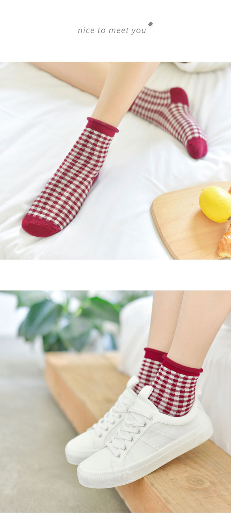 Retro Anh Square Vớ ngắn Phụ nữ Cotton mùa xuân và mùa thu thoải mái Vớ nữ vớ Nhật Bản Phong cách thời trang hoang dã bán vớ các loại