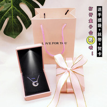 High-end creative with LED light luminous necklace diamond ring first jewelry jewelry gift box proposal gift box