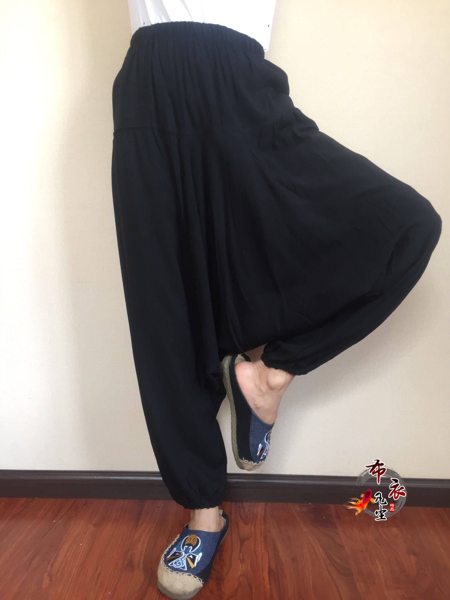 Phong cách dân tộc Dali chia buồn văn học quần Nepal màu cotton tinh khiết quần nam và nữ Harlan nở hoa mùa hè quần âu nam đẹp