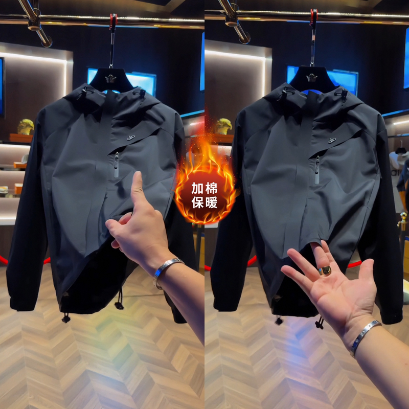 European Station Autumn and Winter New Outdoor Jacket with Hood, Padded, Fashionable, Windproof, Light Luxury Autumn Men's Jacket