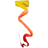 Shengshi Hongzi Dance с полосатым шелковым шелковым летающим шелковым шелком Dunhuang Dance Color лента Желтая апельсиновая красная градиент цвет шелк шелк