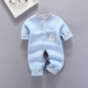 Áo ấm cho bé kết hợp mùa xuân và mùa thu Áo choàng bé romper 0-3-6-9 tháng quần áo sơ sinh cotton - Áo liền quần