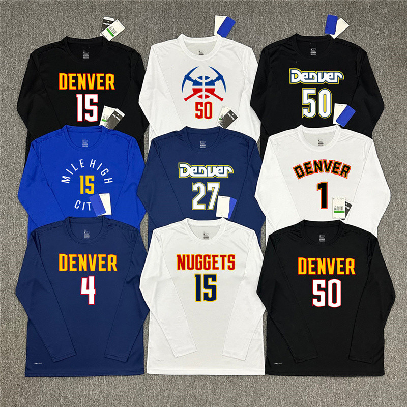 Nuggets Basketball Long-Sleeve Jokic Game Uniform, Murray Shooting Jersey, Michael Porter Jr. Jersey, Westbrook Basketball Jersey, Quick-Dry